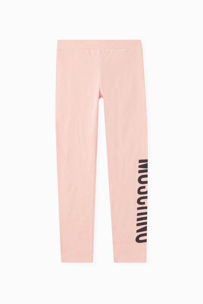 

Logo-print Leggings in Cotton-jersey, Pink