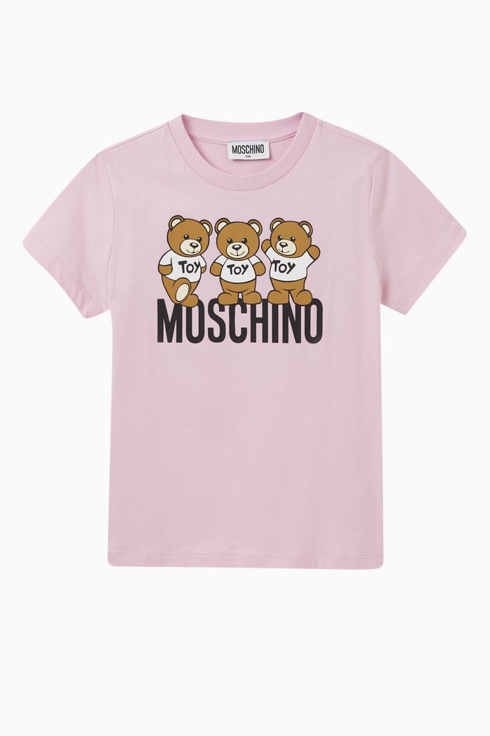 

Teddy Friends Logo T-shirt in Cotton-jersey, Pink
