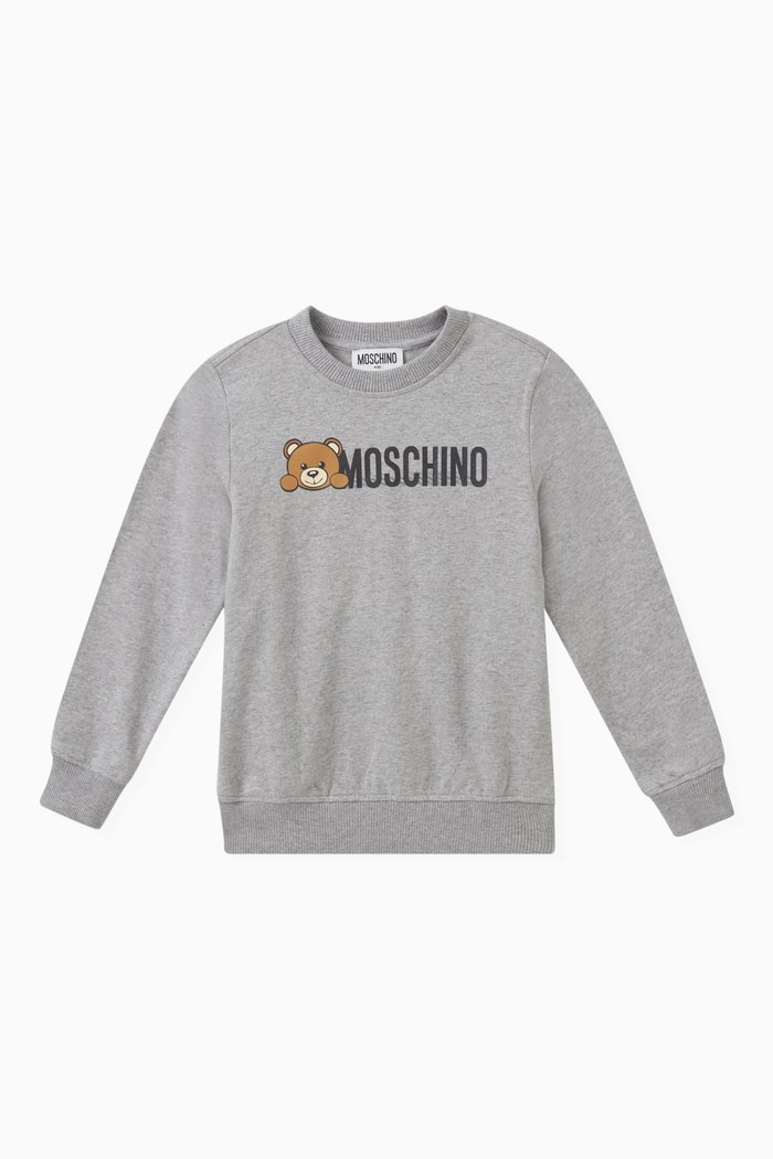 

Teddy Logo Sweatshirt in Cotton-jersey, Grey