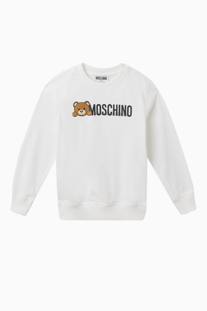 

Teddy Logo Sweatshirt in Cotton-jersey, White