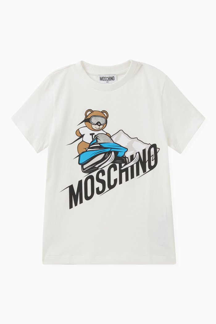 

Teddy Ski Logo T-shirt in Cotton-jersey, White