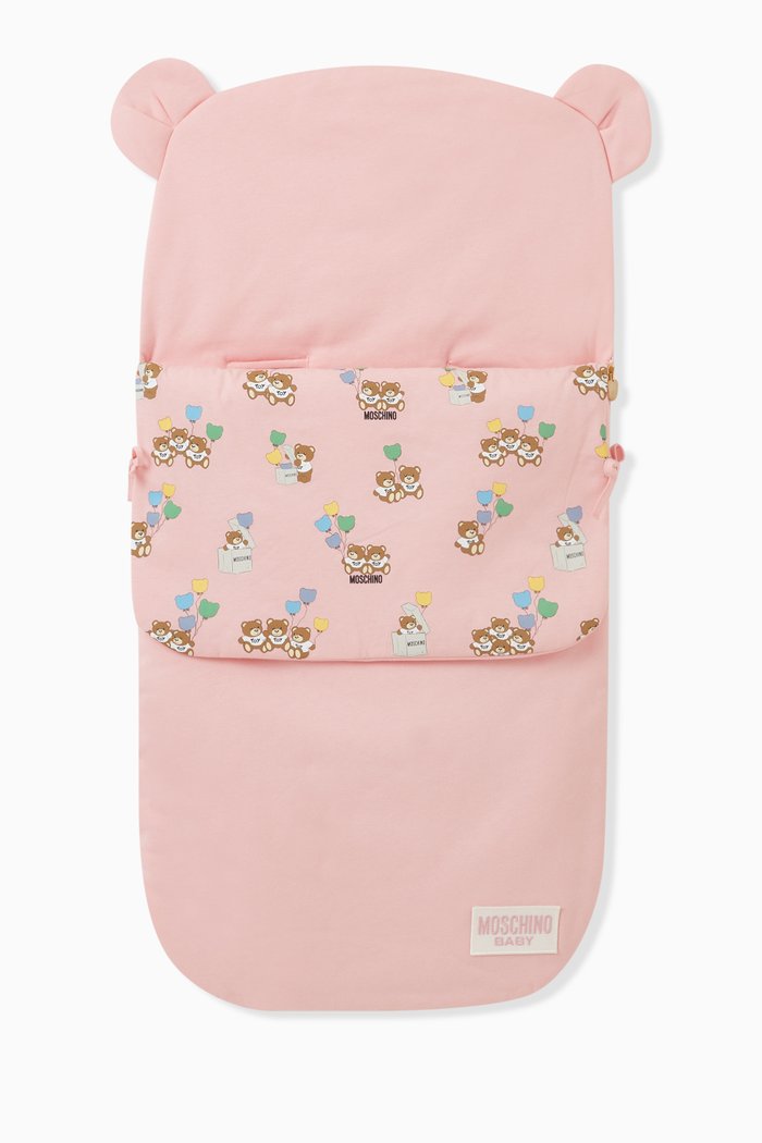 

Teddy Balloons Sleeping Bag in Cotton Jersey, Pink