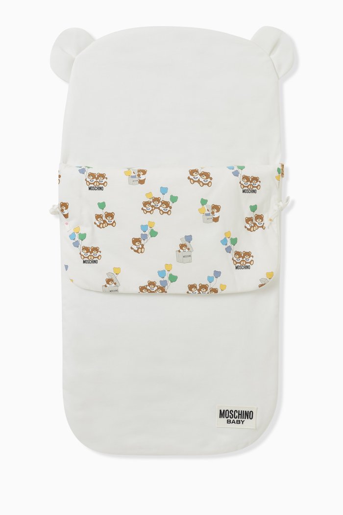 

Teddy Balloons Sleeping Bag in Cotton Jersey, White