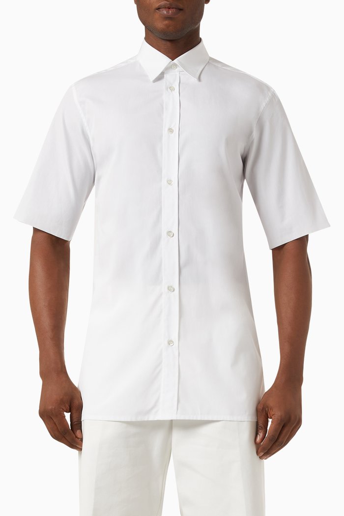 

Short-sleeve Shirt in Cotton, White