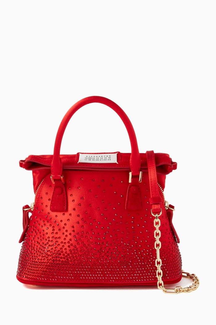 5ac Shoulder Bag in Satin, Red