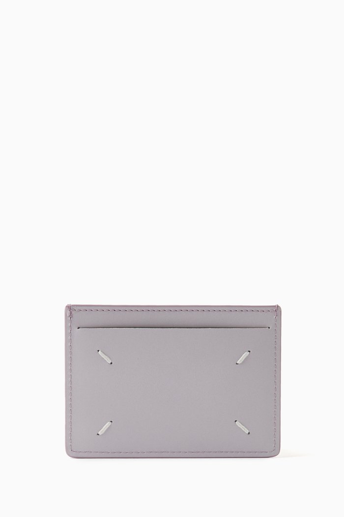 

Signature Stitch Wallet in Leather, White