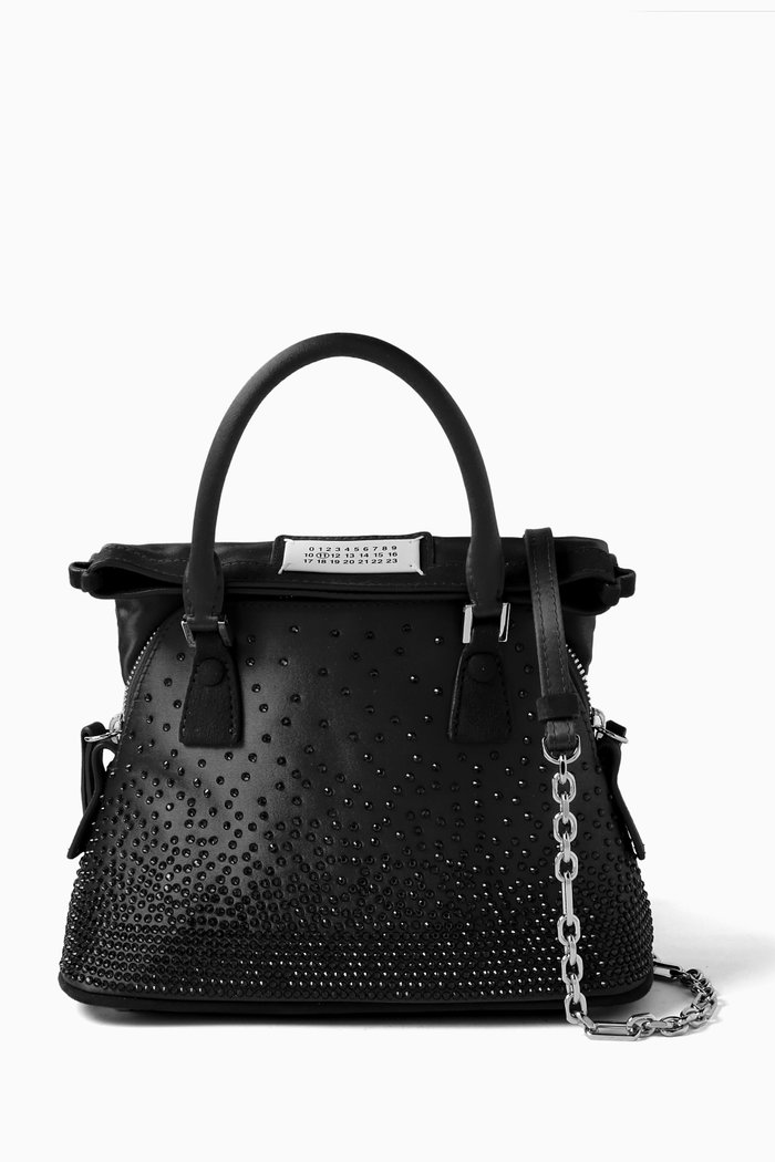 5ac Shoulder Bag in Satin, Black