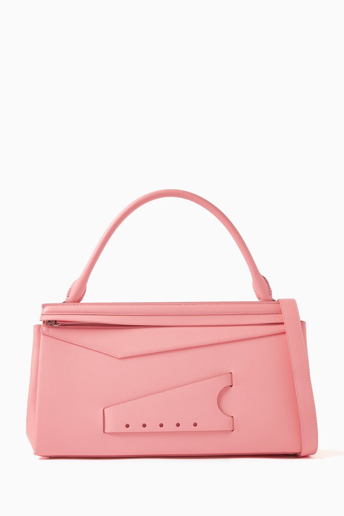 

Snatched Classique Handbag in Grainy Leather, Pink
