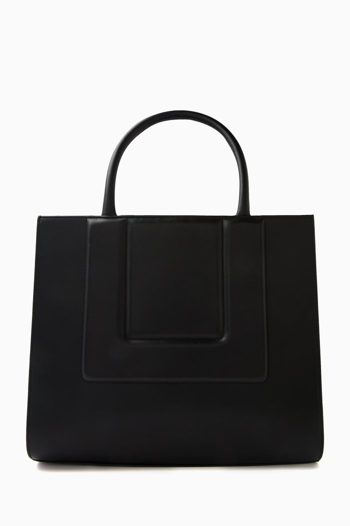 

Sol Medium Quilted Tote Bag in Leather, Black