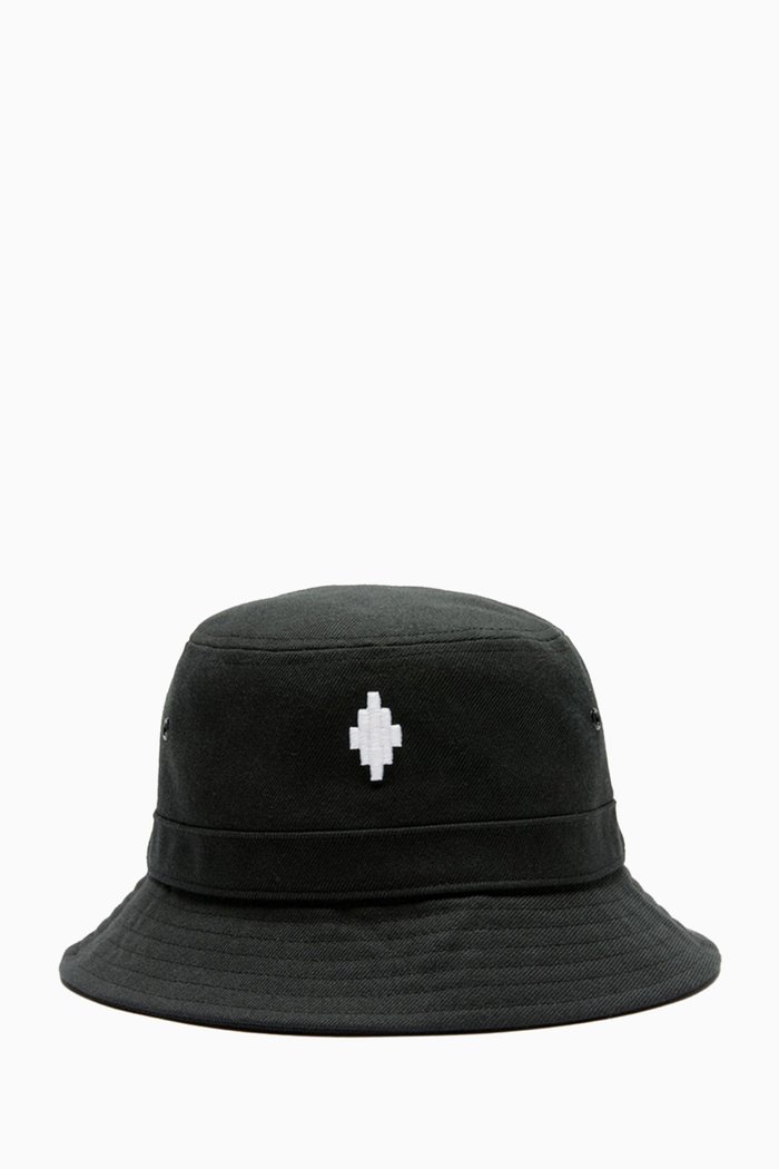 

Cross Logo Bucket Hat in Gabardine, Black