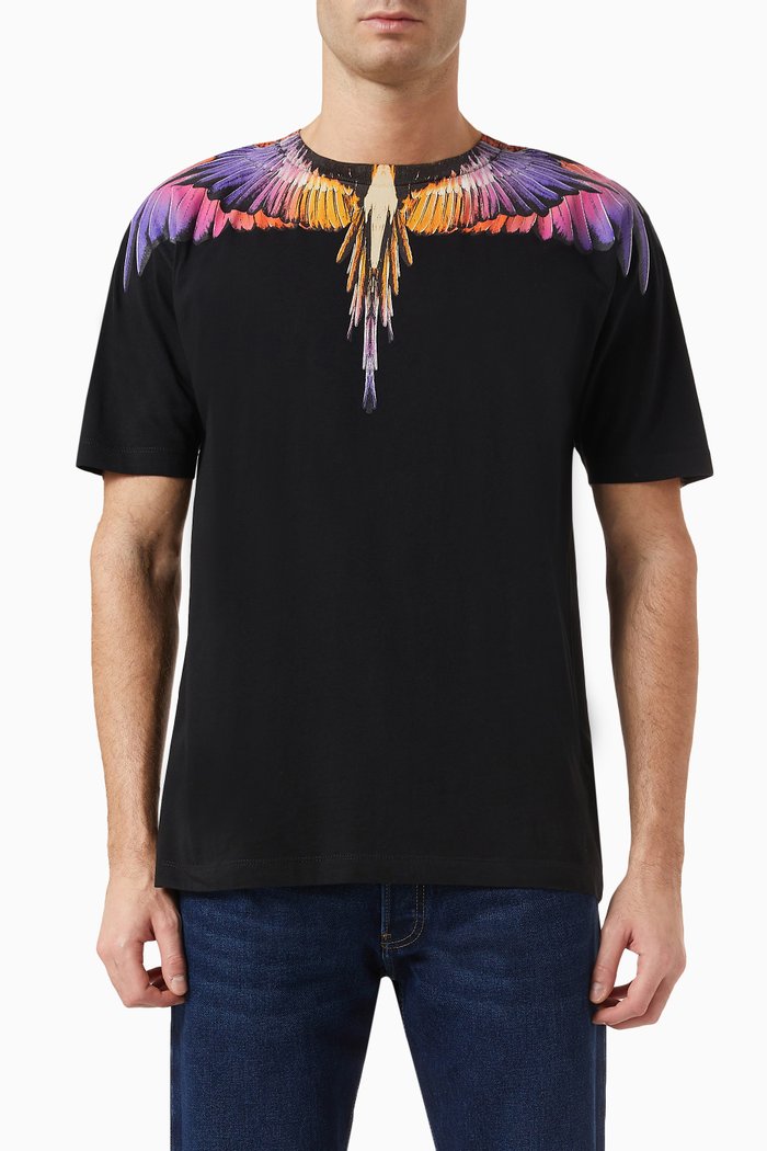 

Icon Wings T-shirt in Cotton Jersey, Black