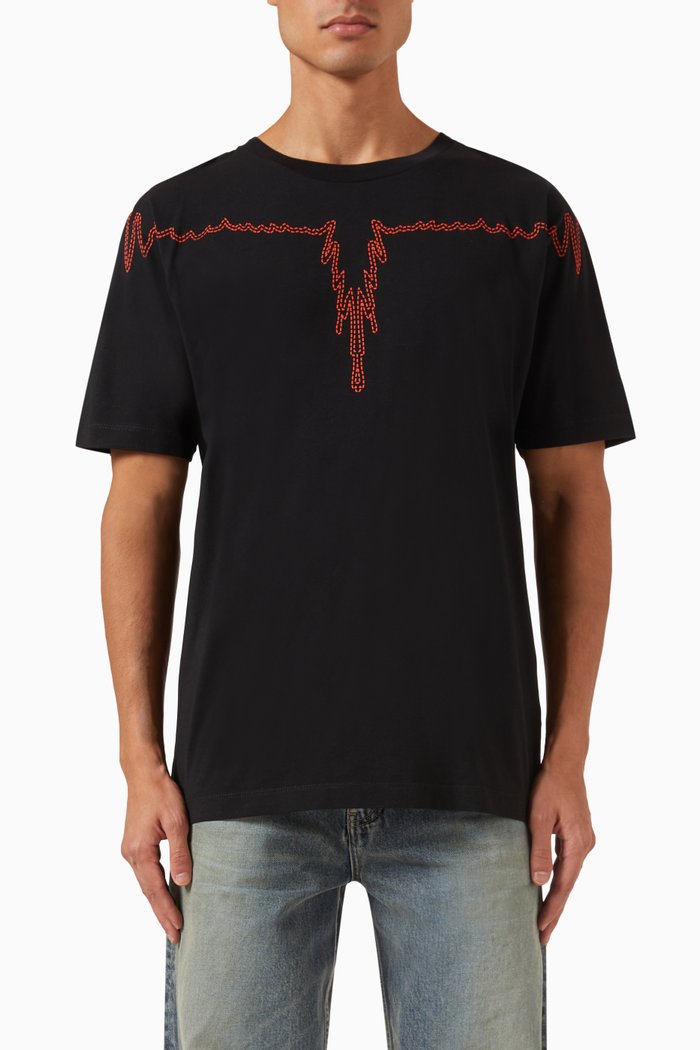 

Stitch Wings T-shirt in Cotton-jersey, Black