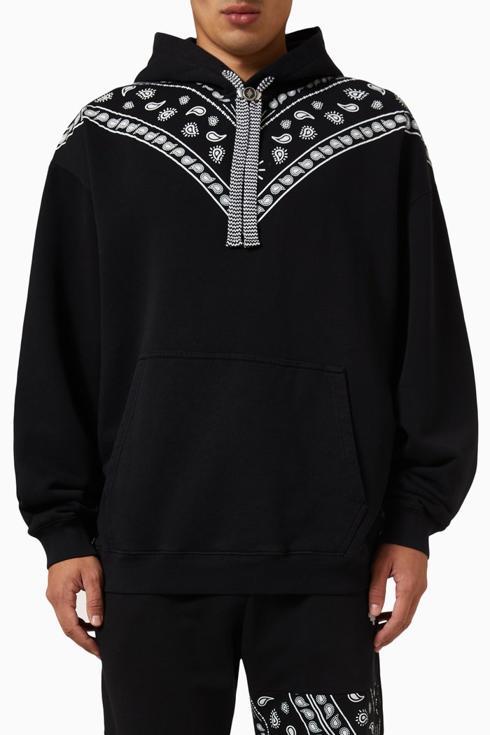

Bandana Hoodie in Fleece, Black