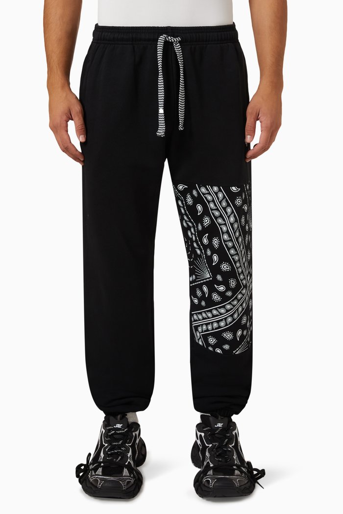 

Bandana Sweatpants in Cotton Jersey, Black