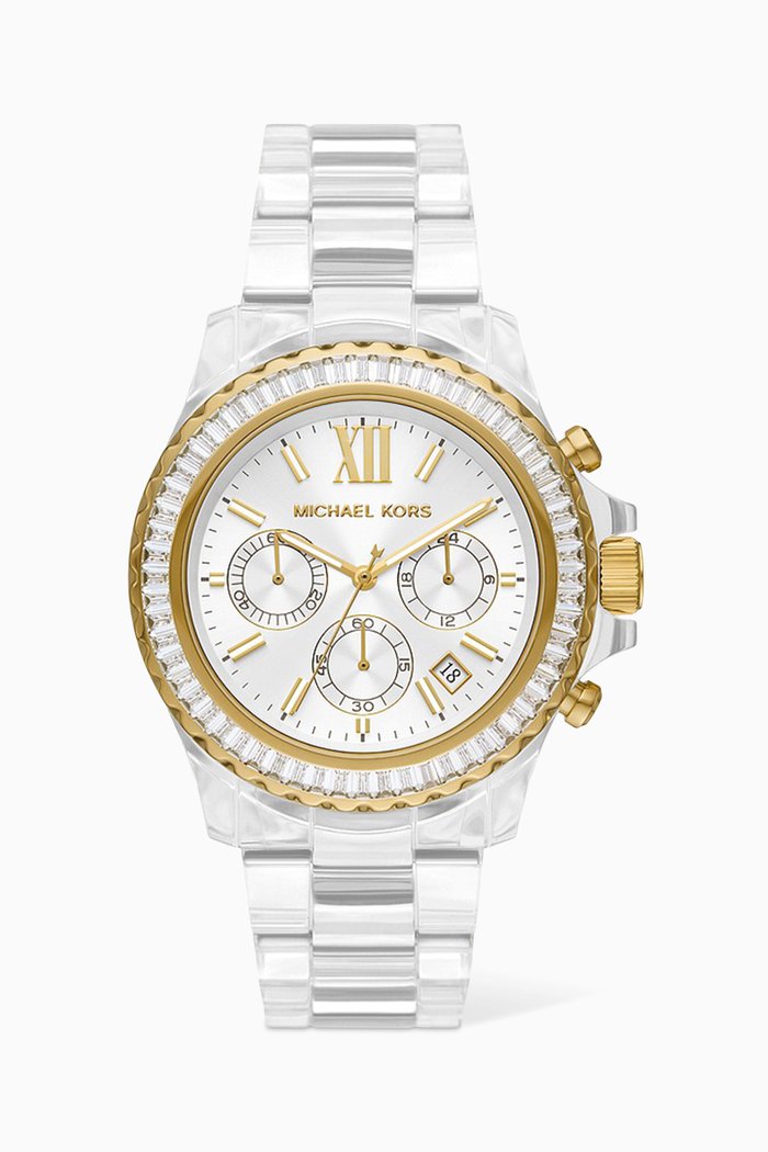 

Everest Quartz Chronograph Stainless Steel Watch, 42mm, White