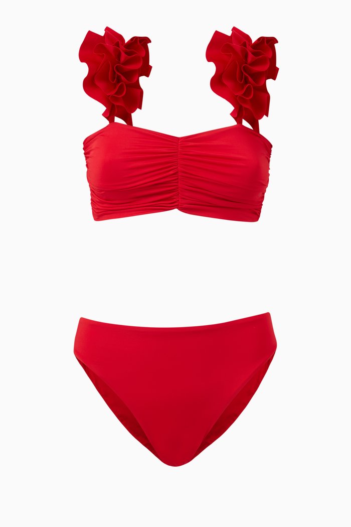 

Goleta High-waist Bikini Set, Red