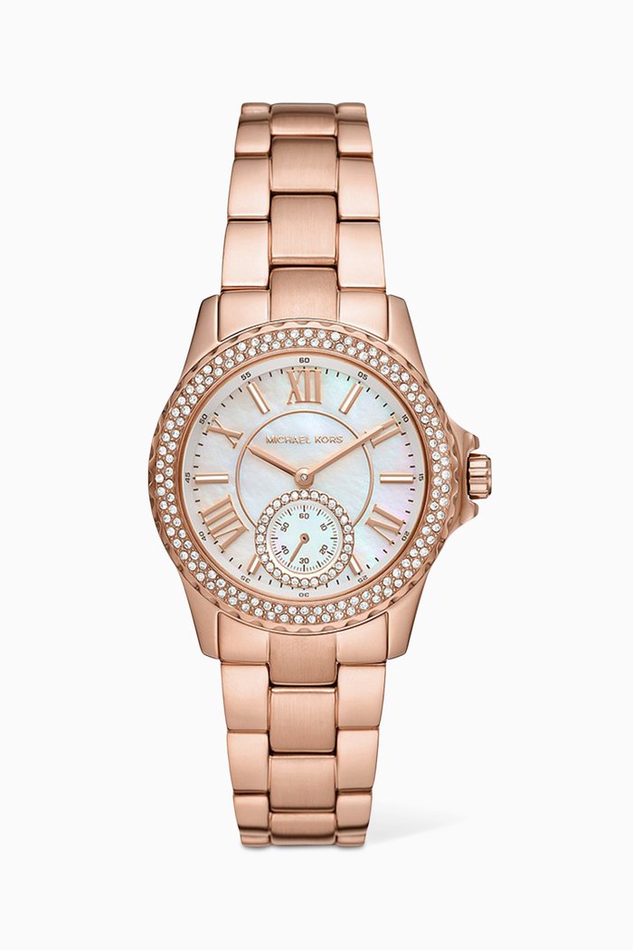 

Everest Quartz Stainless Steel Watch, 33mm, Rose gold