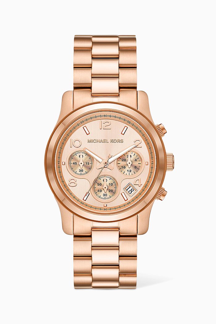 

Runway Chronograph Stainless Steel Watch, 38mm, Rose gold