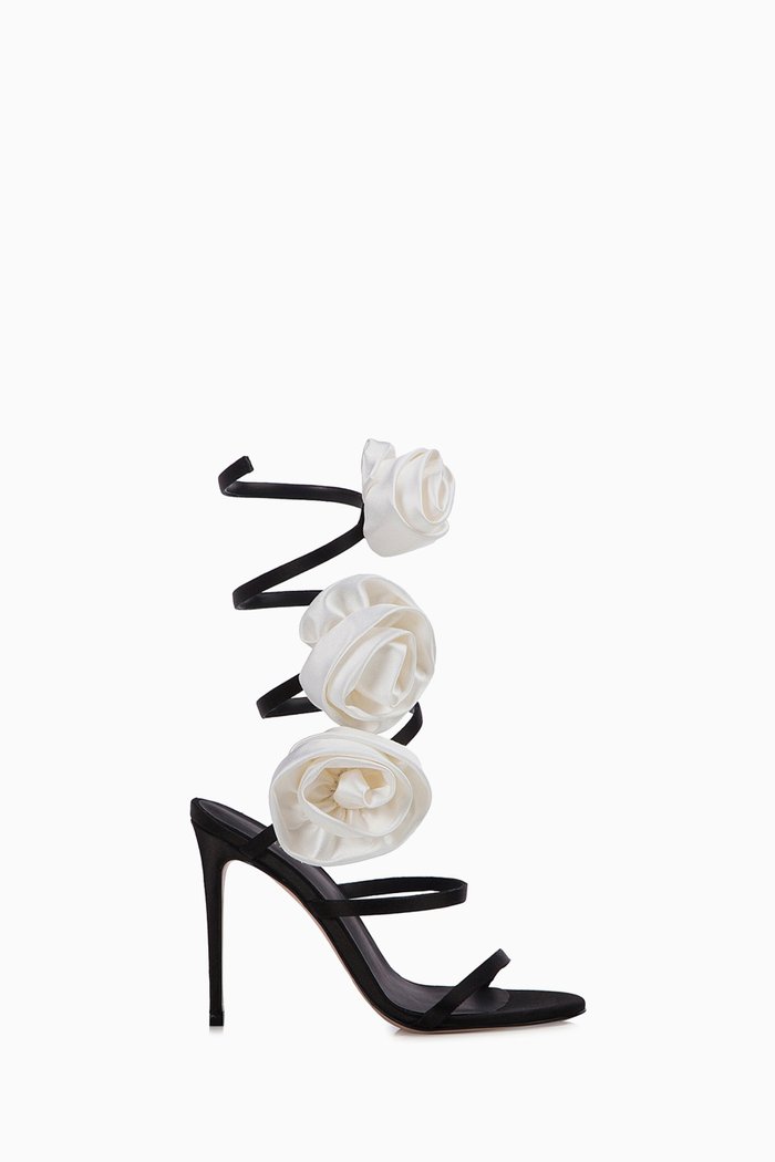 

Rose 110 Sandals in Satin, Black
