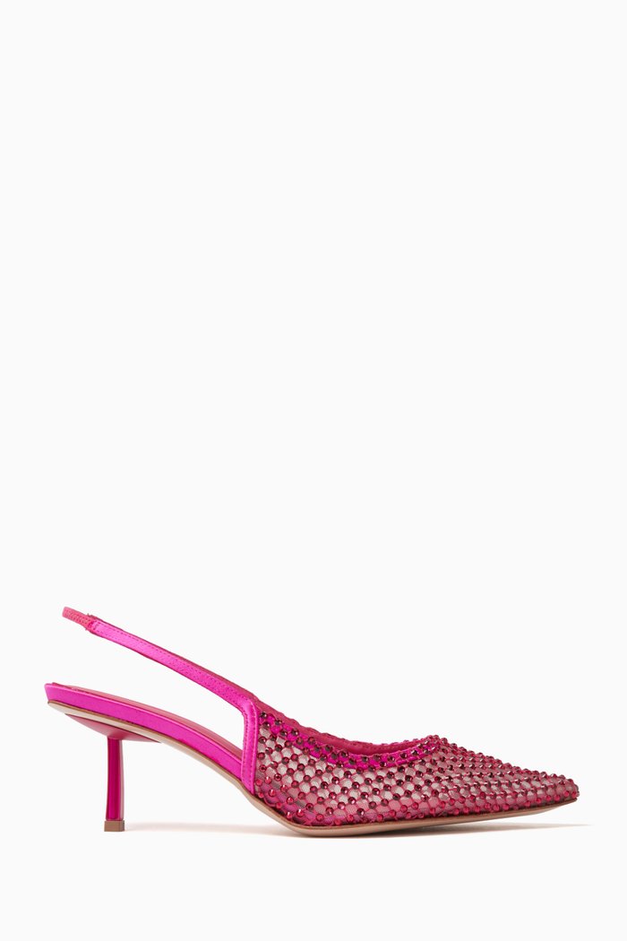 

Gilda 60 Slingback Pumps in Satin Mesh, Pink