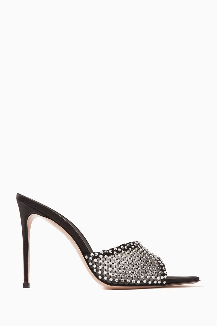 

Gilda 110 Sandals in Satin Mesh, Silver