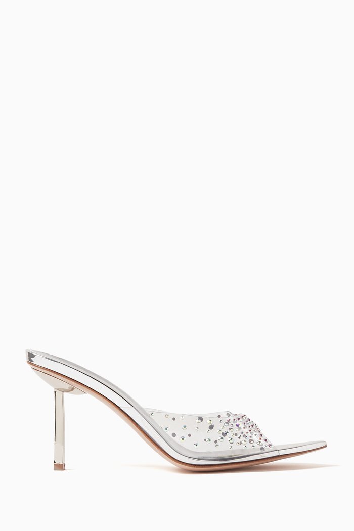 

Nicole Slip On 100 Mules in Plexi, Silver