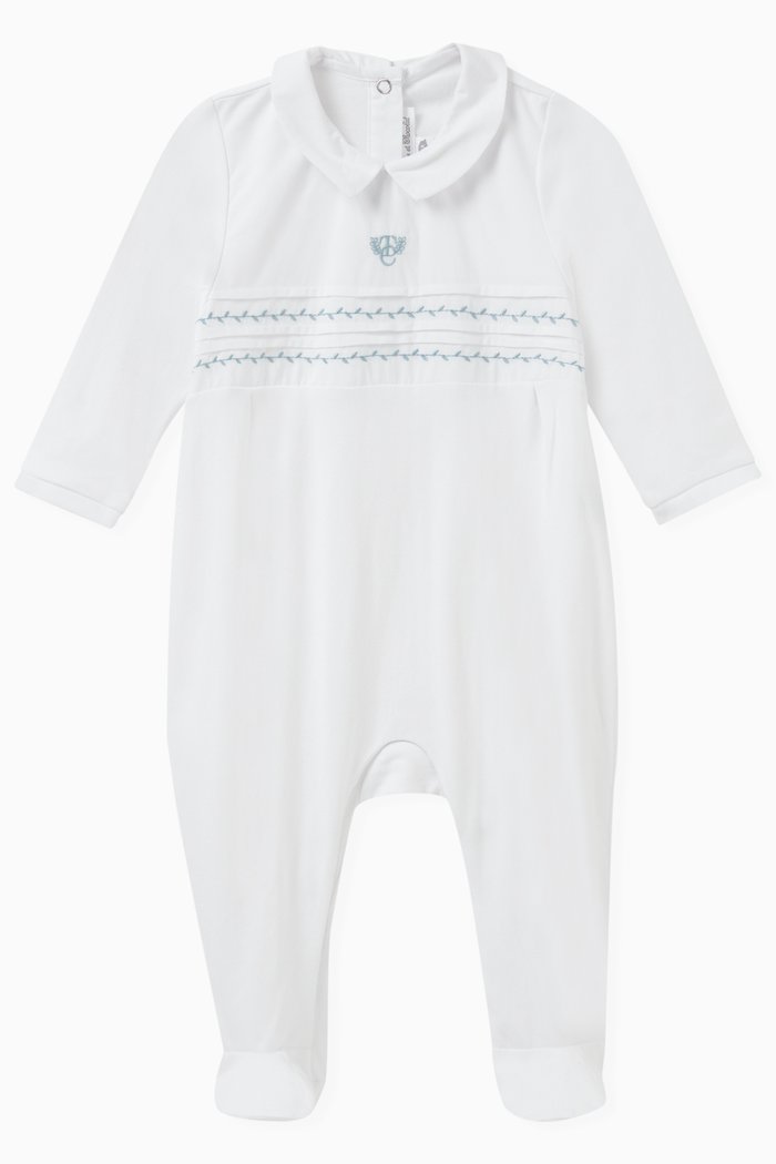 

Leaves Pyjama in Cotton, White