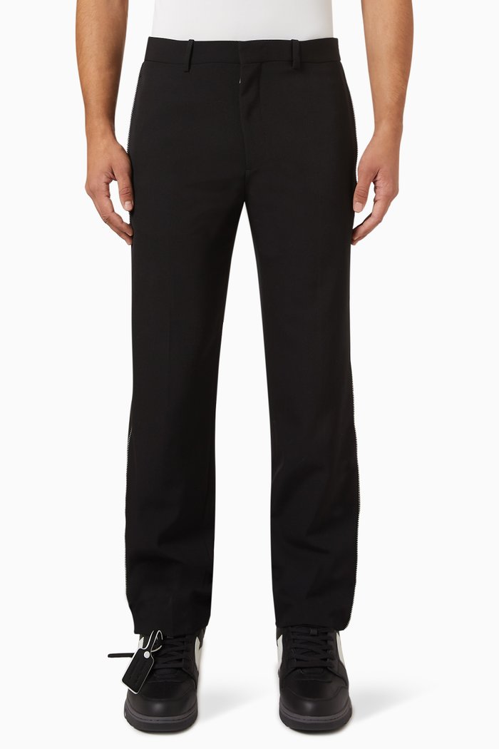 

Slim Fit Pants in Wool, Black