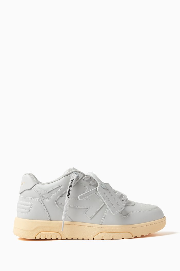

Out Of Office Sneakers in Leather, Grey