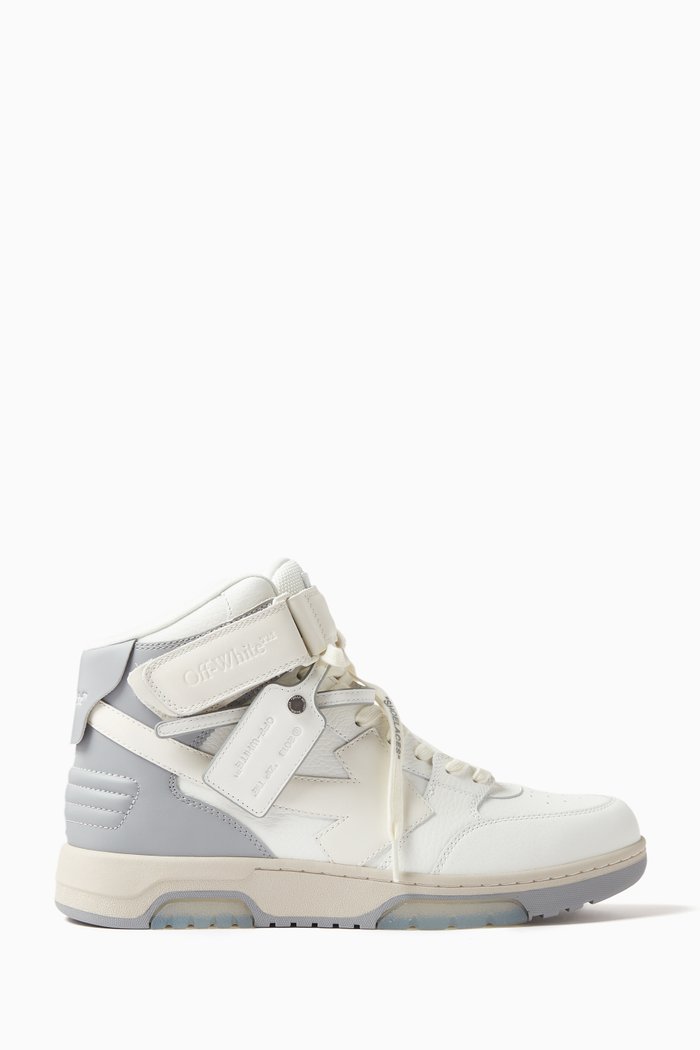 

Out Of Office Mid-top Sneakers in Leather, White