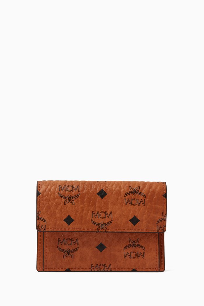 

Mini Aren Card Holder in Visetos, Brown