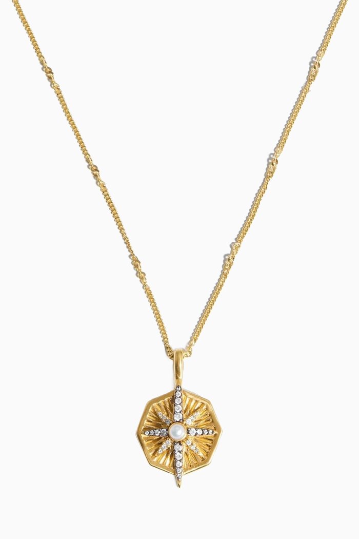 

x Harris Reed Star of the Show Pearl Necklace in 18kt Gold-plated Recycled Brass