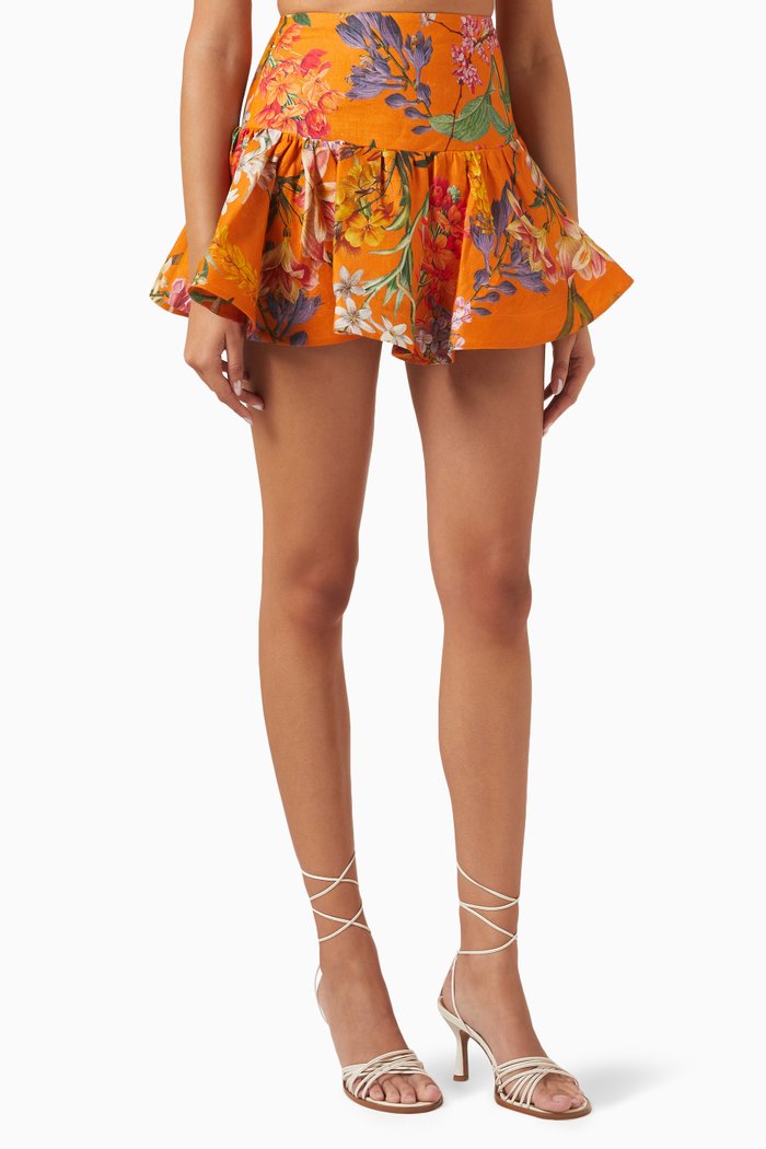 

Triana Mini Skirt in Cotton, Orange