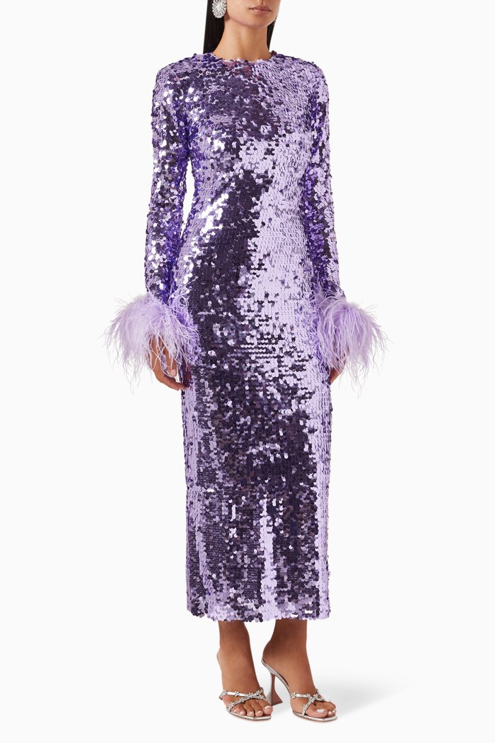 

Veronique Dress in Sequins, Purple