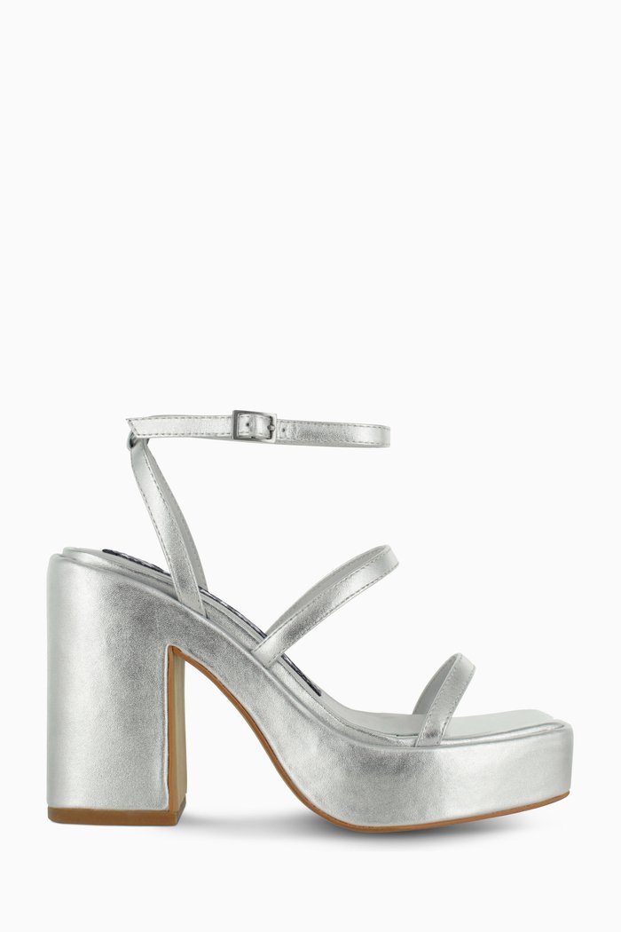 Yasmin 110 Sandals Metallic Leather, Silver