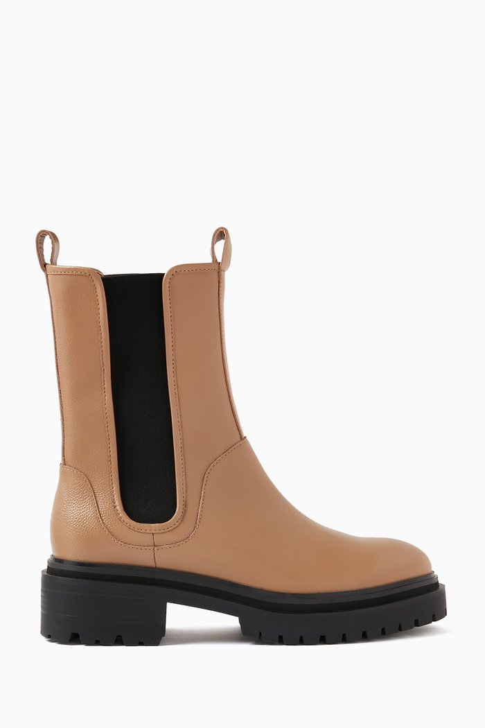 Pandora Ankle Boots in Leather, Brown