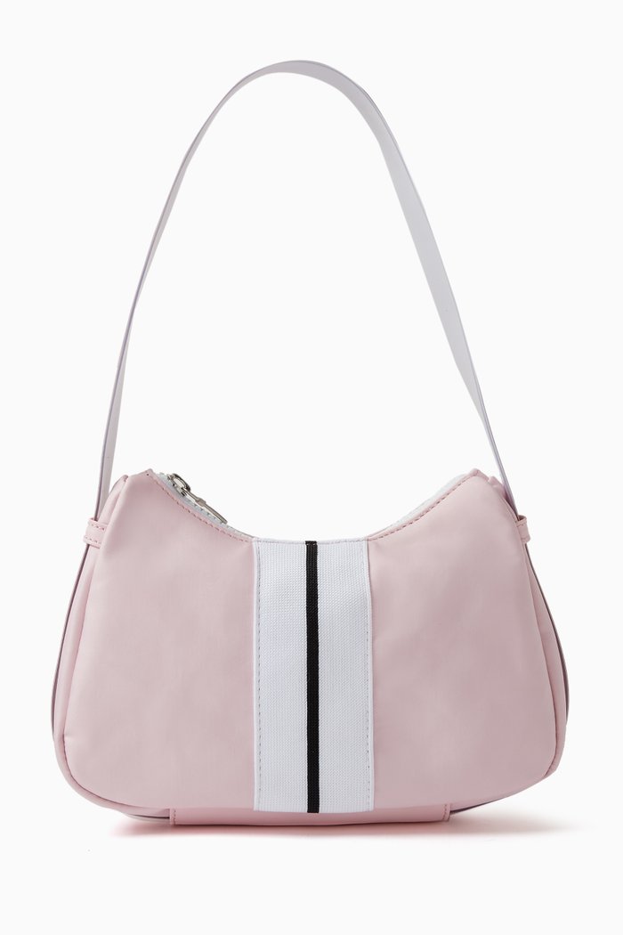 

Mini Striped Hobo Shoulder Bag, Pink