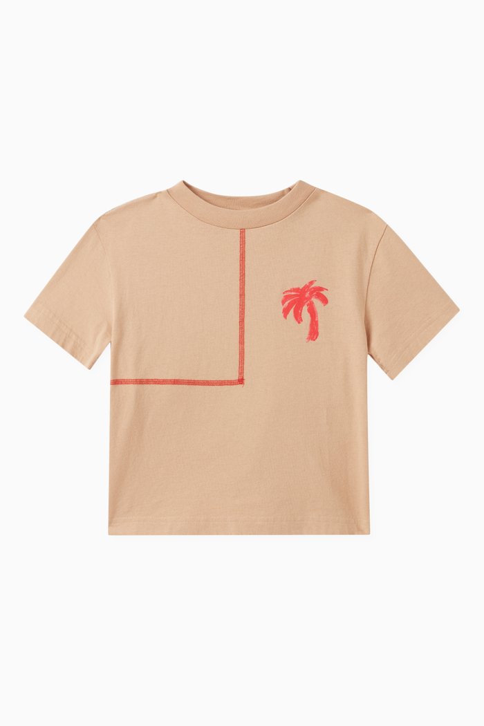 Palm Brush Camo T-shirt in Cotton-jersey, Neutral