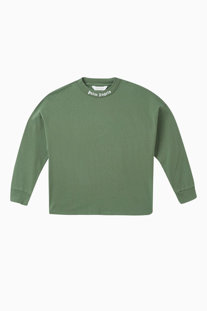 Logo Sweatshirt in Jersey, Green