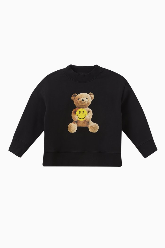 

Bear-print Sweatshirt in Cotton, Black