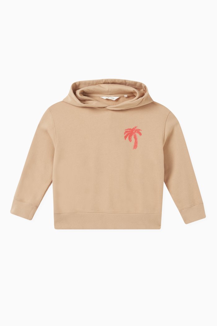 Palm Brush Camo Hoodie in cotton, Neutral