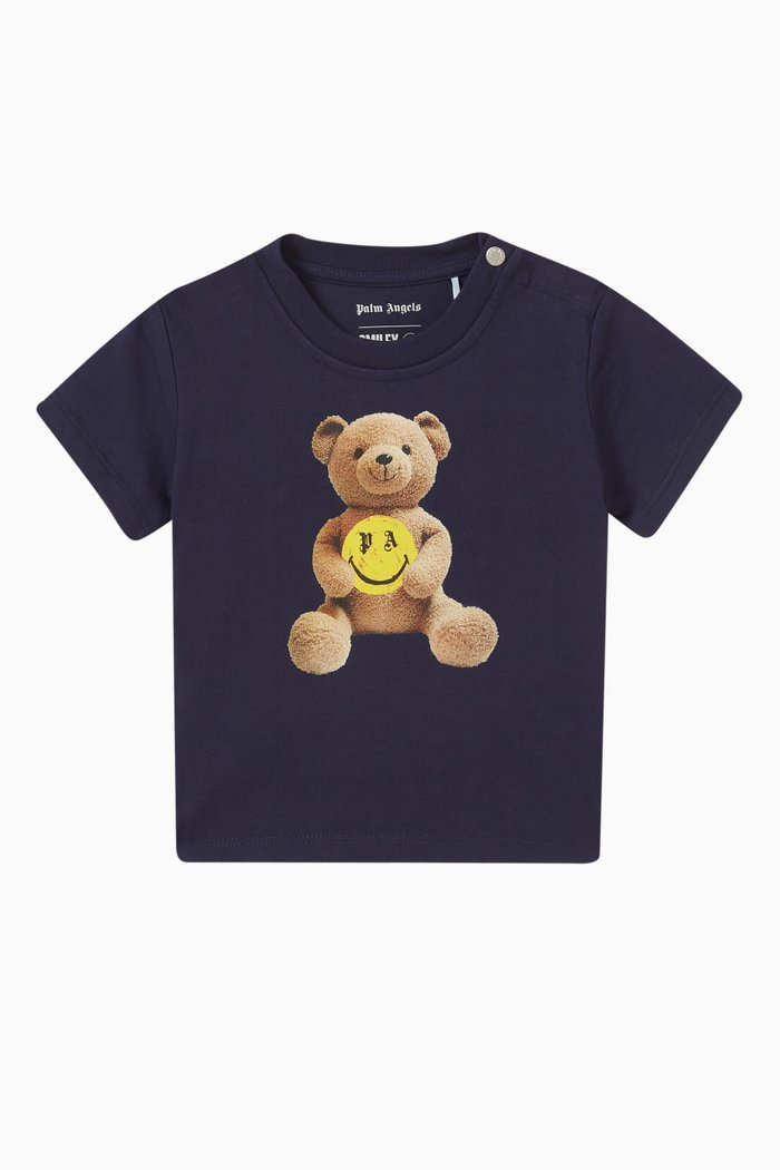 

PA Smiley Bear T-shirt in Cotton, Blue