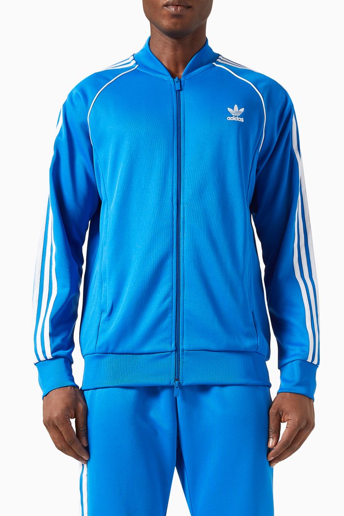 

Superstar Track Top in Recycled Polyester Blend, Blue