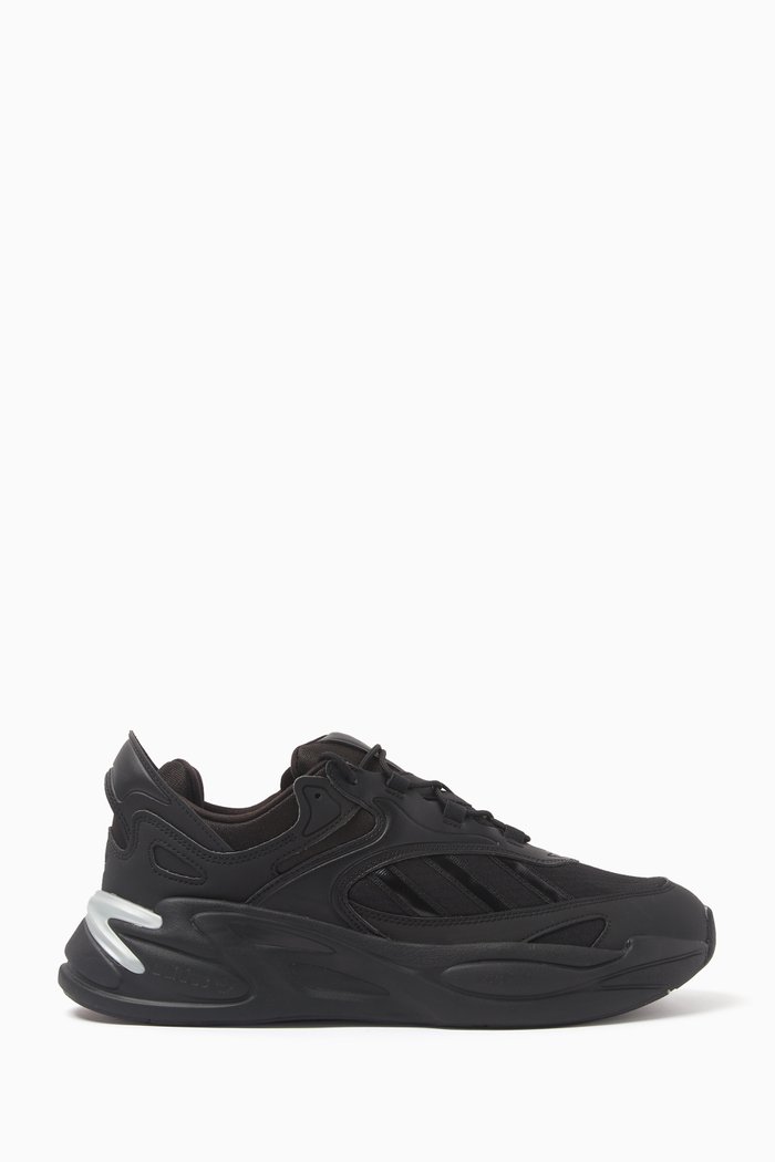 

Ozmorph Sneakers in Leather and Mesh, Black