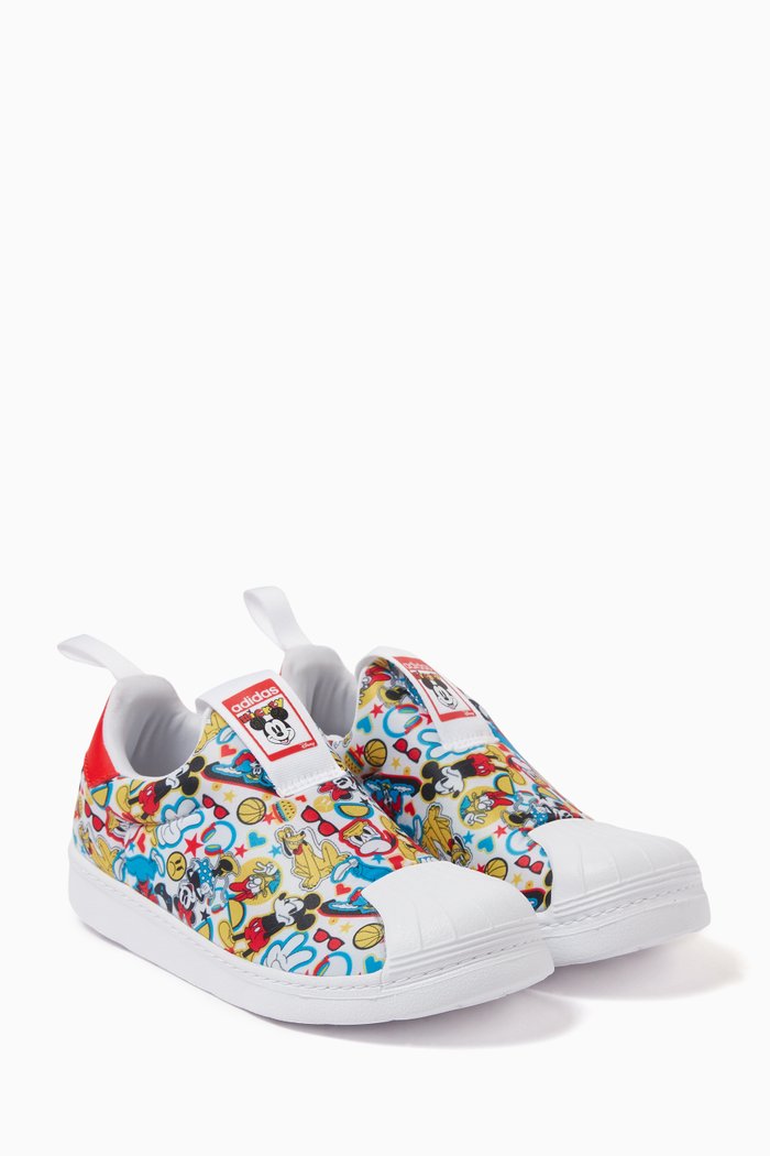 

x Mickey Mouse Child Superstar 360 Sneakers in Lycra and Mesh, White