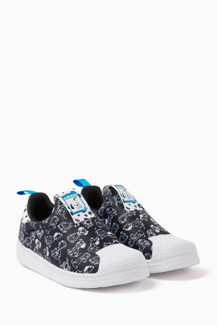 

x Disney 101 Dalmatians Child Superstar 360 Sneakers in Lycra and Mesh, Black