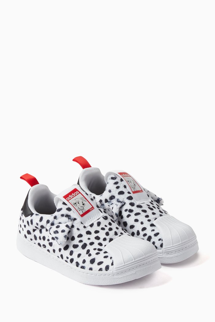 

x Disney 101 Dalmatians Child Superstar 360 Sneakers in Recycled Lycra & Mesh, White