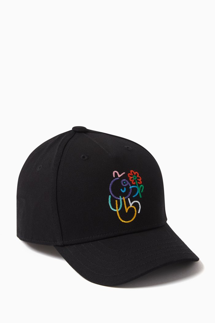 

x James Jarvis Baseball Cap in Cotton Twill, Black