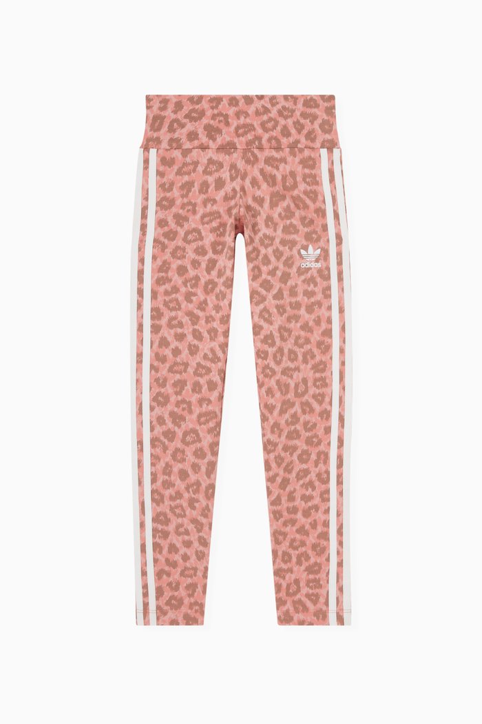 

Animal-print High-waist Leggings in Stretch-jersey, Pink