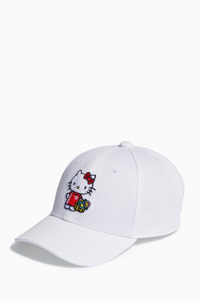 

Hello Kitty Baseball Cap in Cotton Twill, White